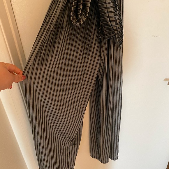 ZARA GRAY BLUE VELOUR JUMPSUIT - Picture 5 of 10